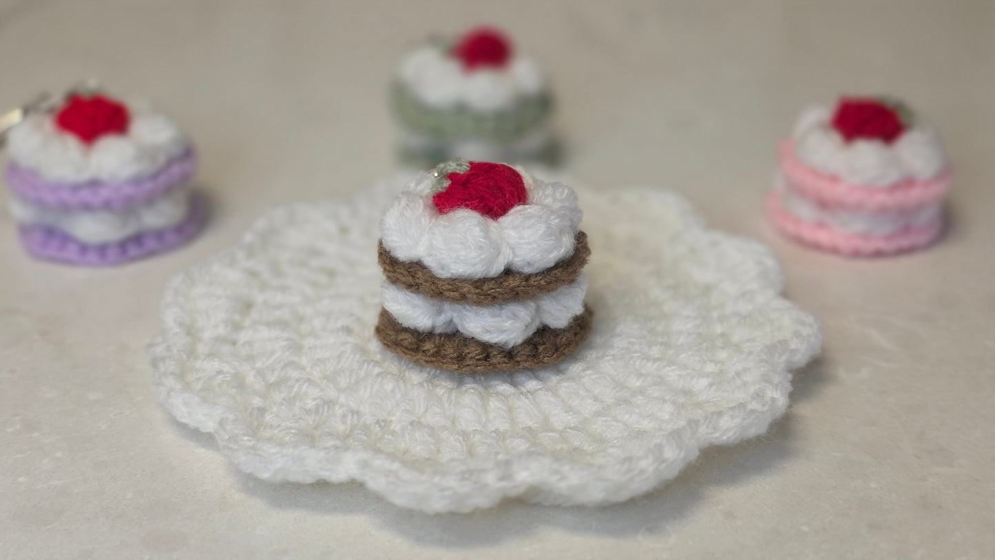 Mini cake keychain