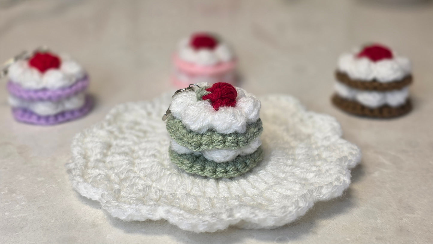 Mini cake keychain