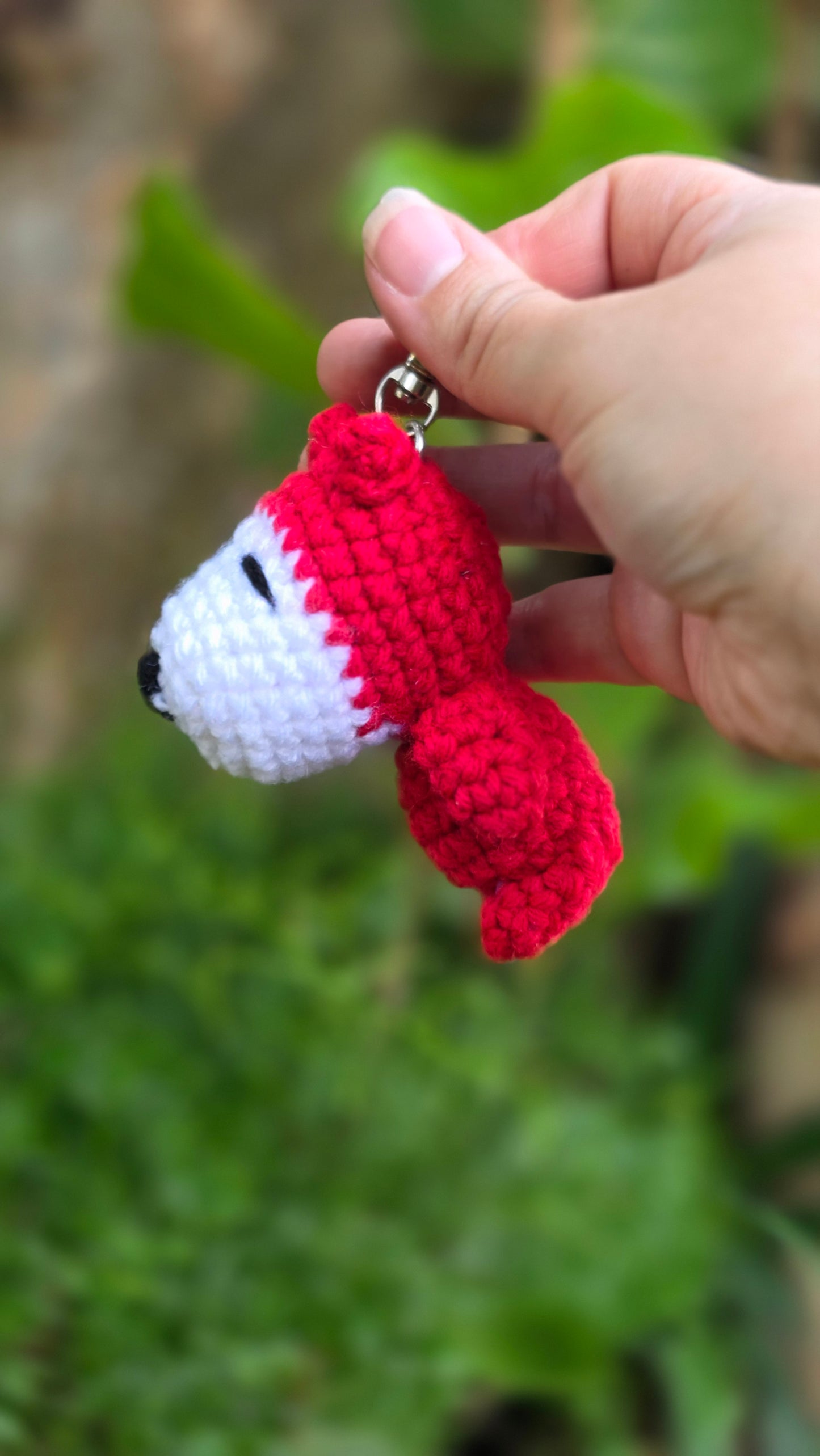 Crochet puppy keychain