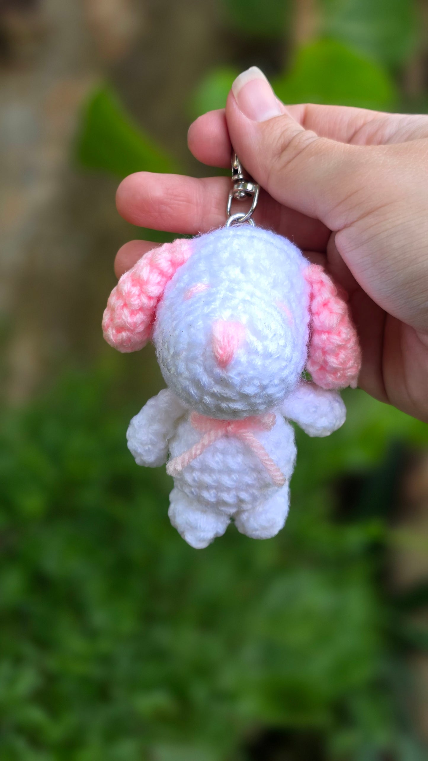 Crochet puppy keychain